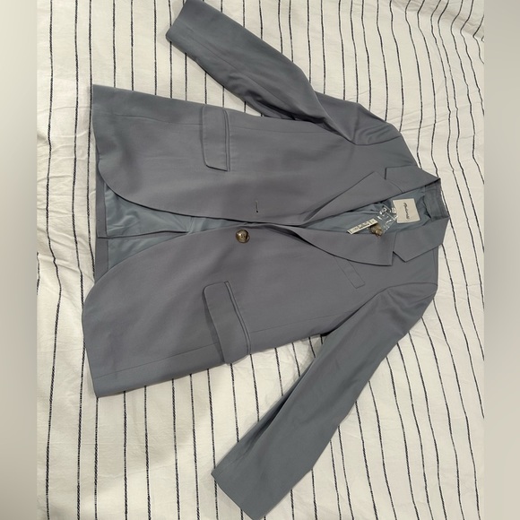 NWT Madewell oversized blazer in blue-grey size small - Picture 4 of 6